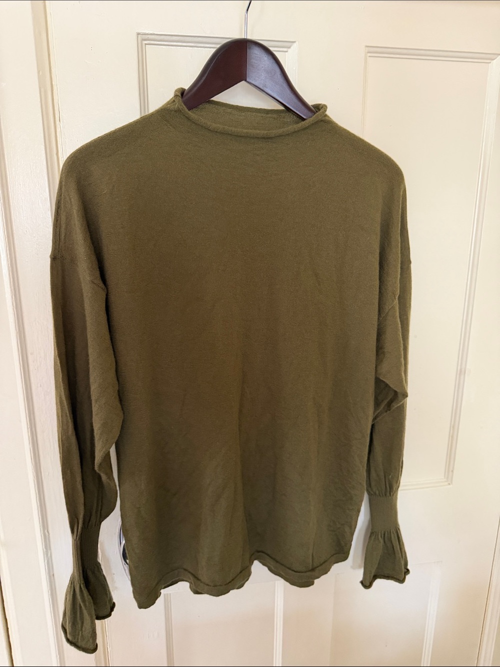 Wolford Olive Green Cowl Neck Cashmere Sweater